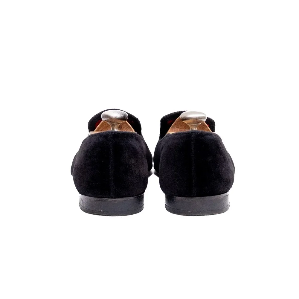 Brooks Brothers‎ x Peal & Co. Black Velvet Smoking Slippers Size US 10.5 D